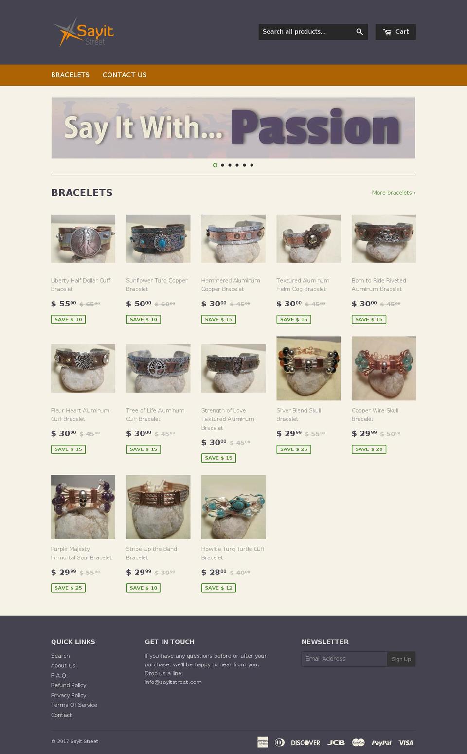 sayitstreet.com shopify website screenshot