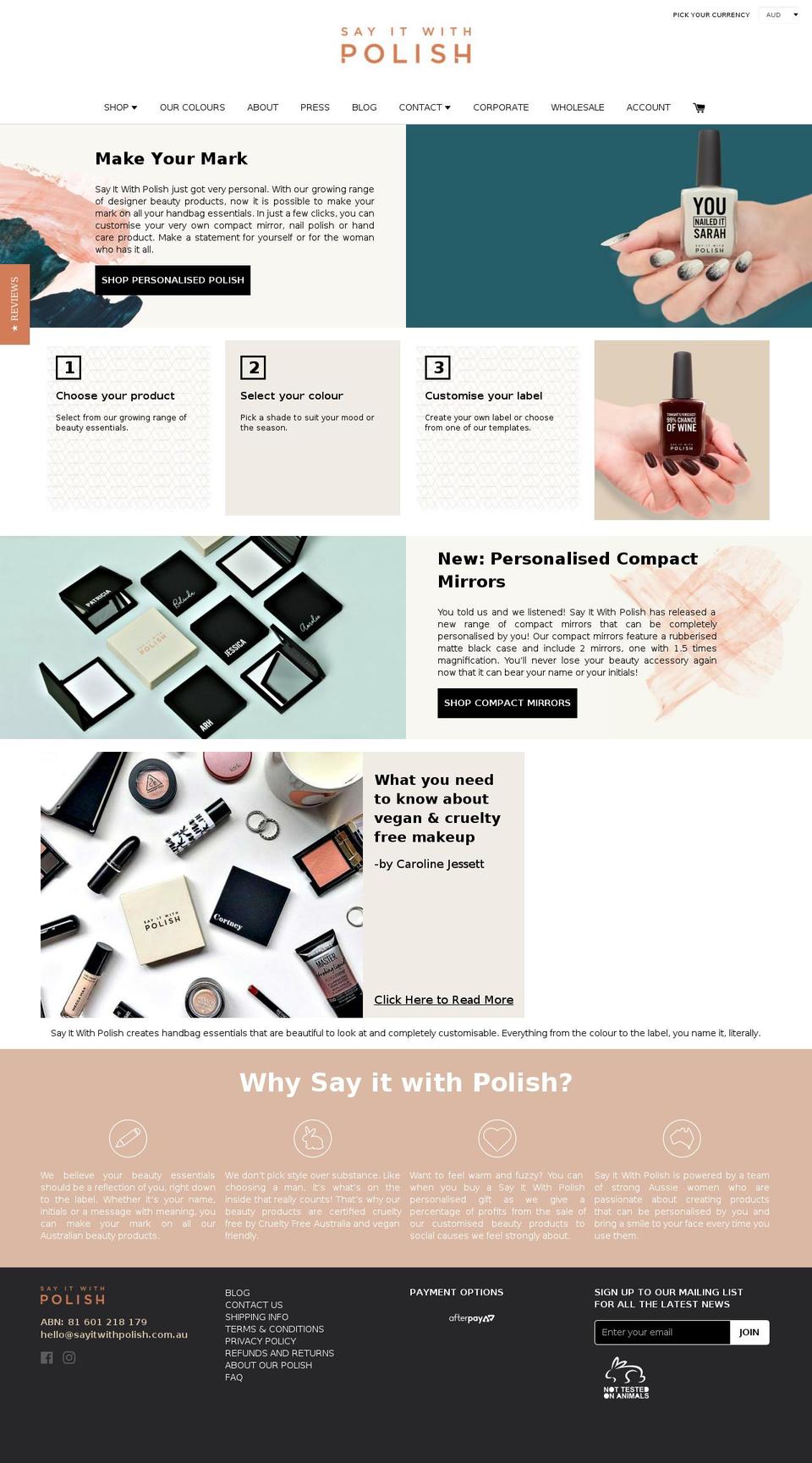 Say It With Polish | Wholesale Kit - DD-24\/07\/2018 Shopify theme site example sayitwithpolish.com