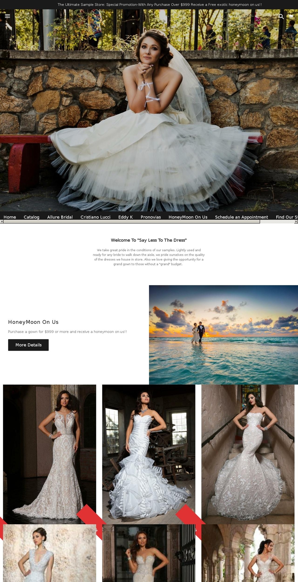 saylesstothedress.com shopify website screenshot