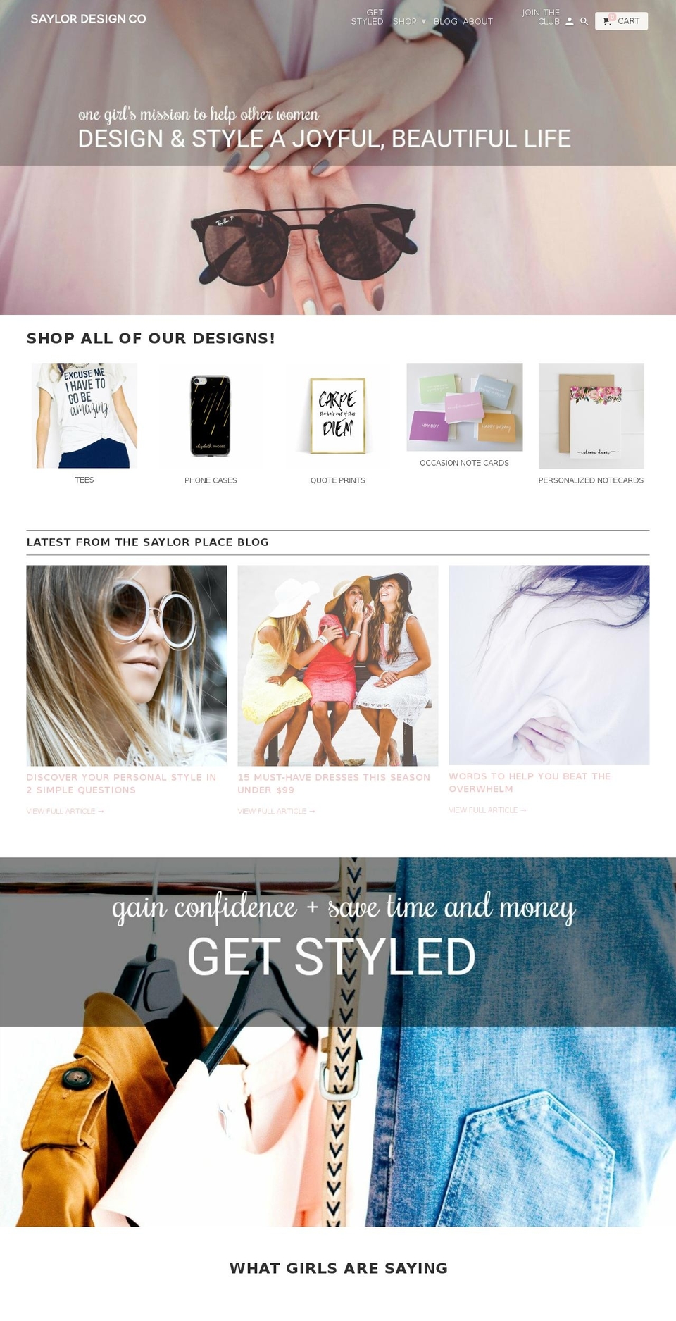 saylordesignco.com — Shopify storefront screenshot