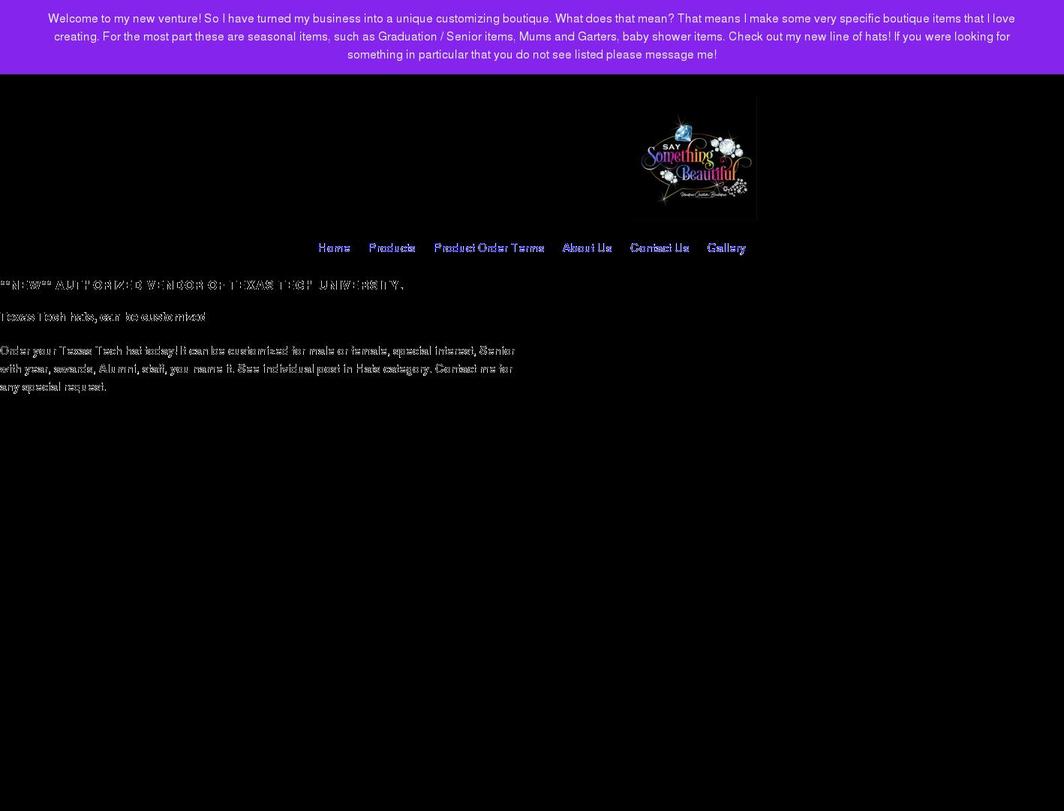 saysomethingbeautiful.net shopify website screenshot