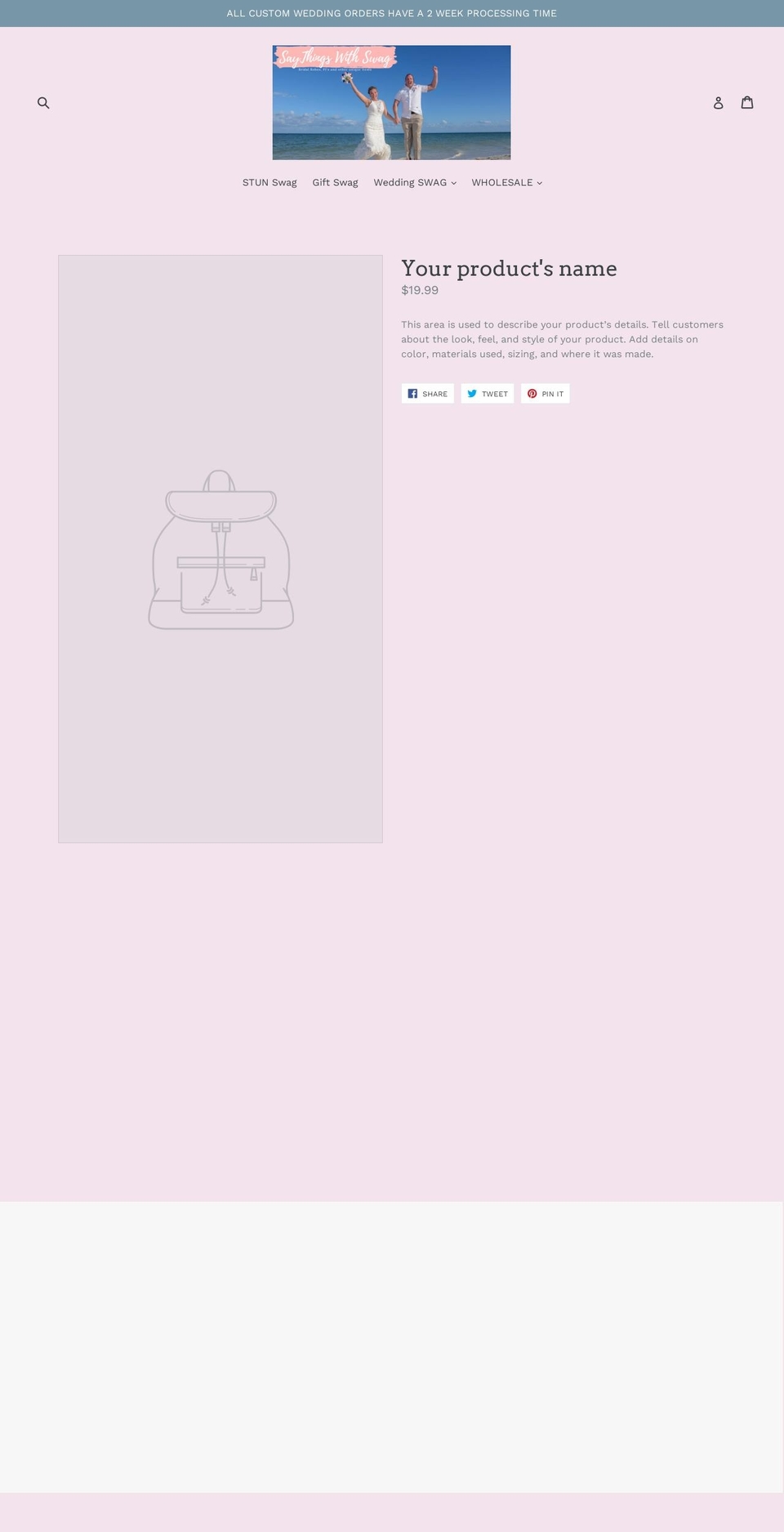 saythingswithswag.com shopify website screenshot