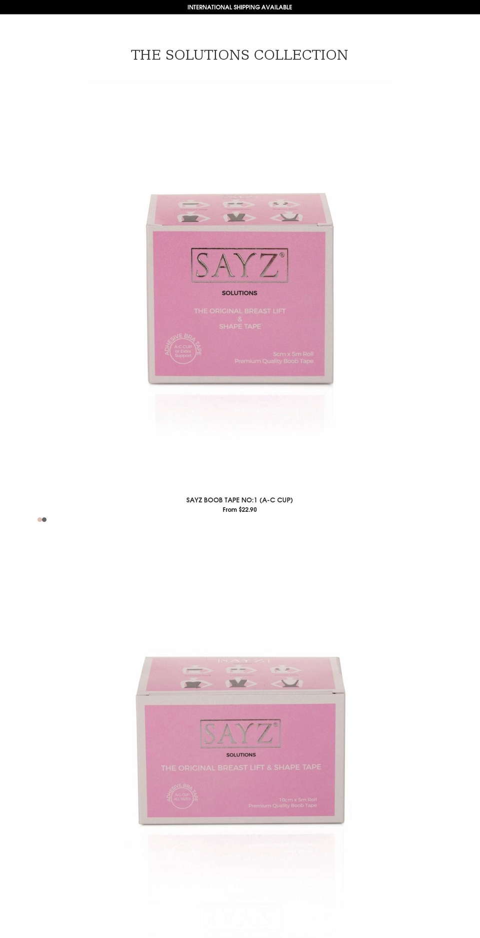 sayzwear.com shopify website screenshot