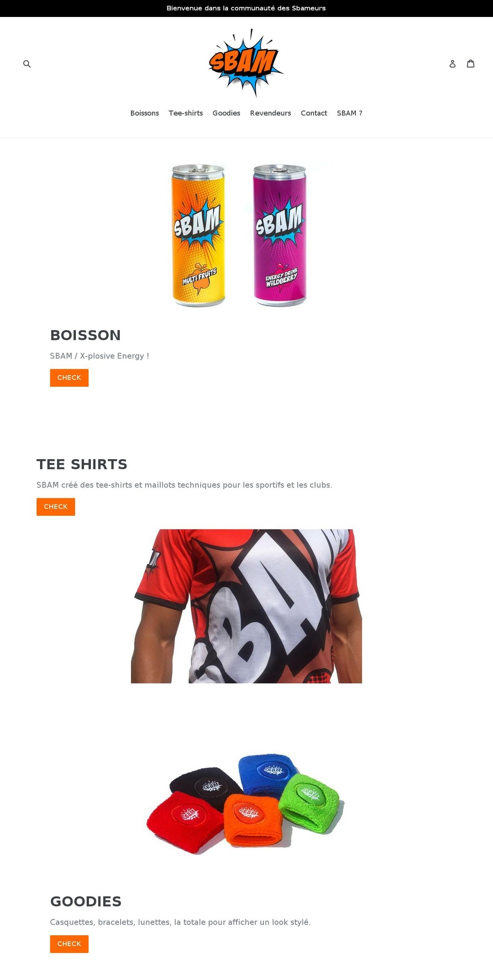 sbam-energy.com — Shopify storefront screenshot