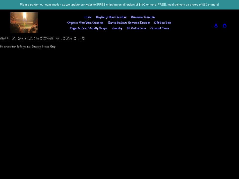 sbcoastalcandles.com shopify website screenshot