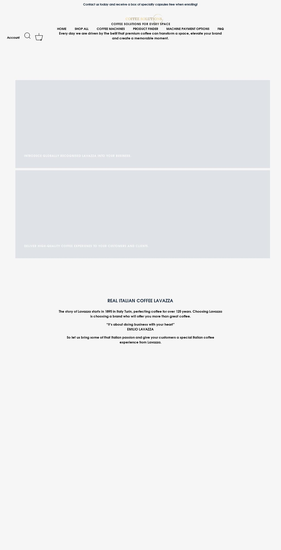 sbcoffeesolutions.co.uk shopify website screenshot
