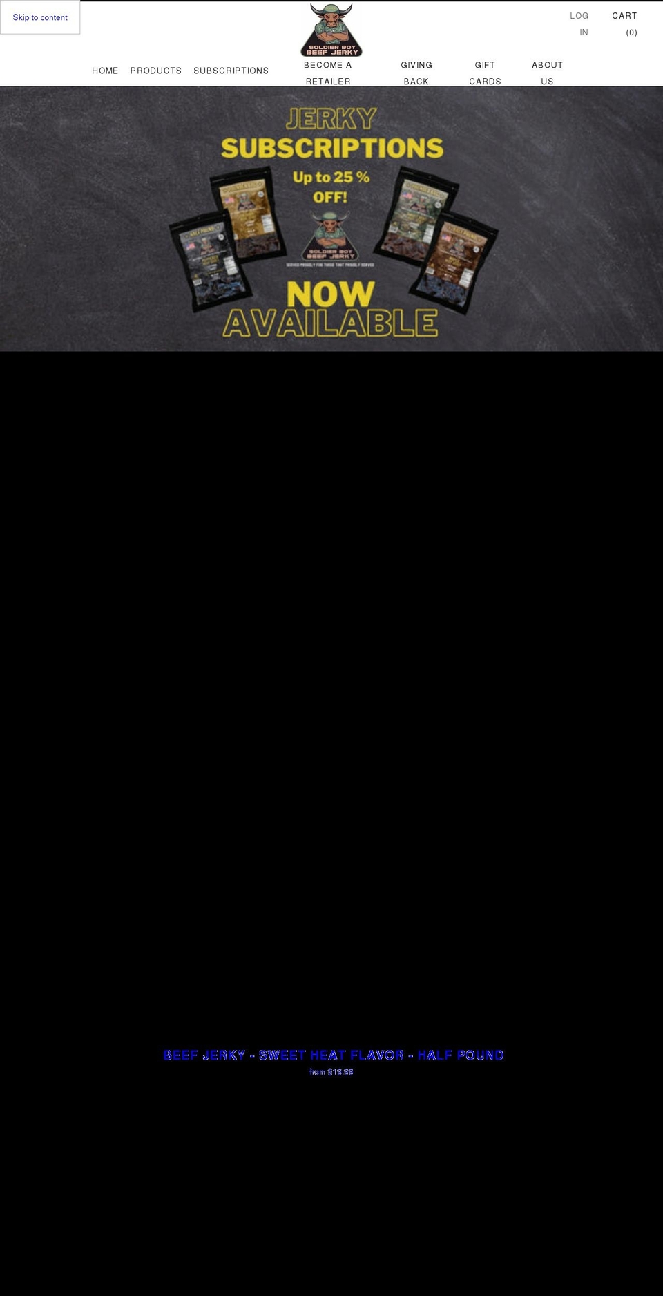sbjerky.com shopify website screenshot