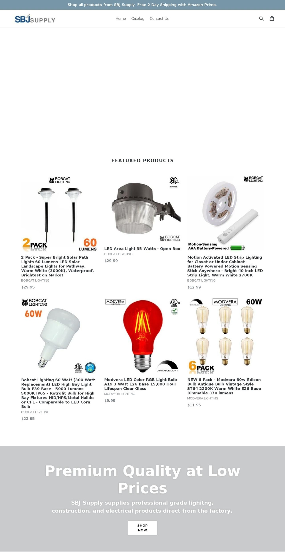 sbjsupply.com shopify website screenshot