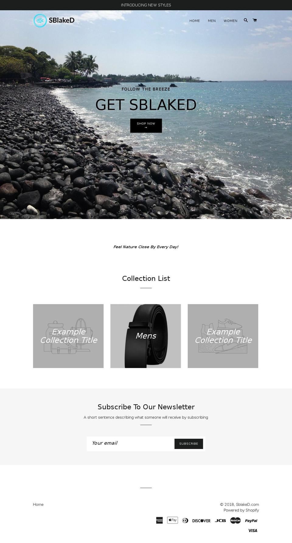 sblaked.com — Shopify storefront screenshot