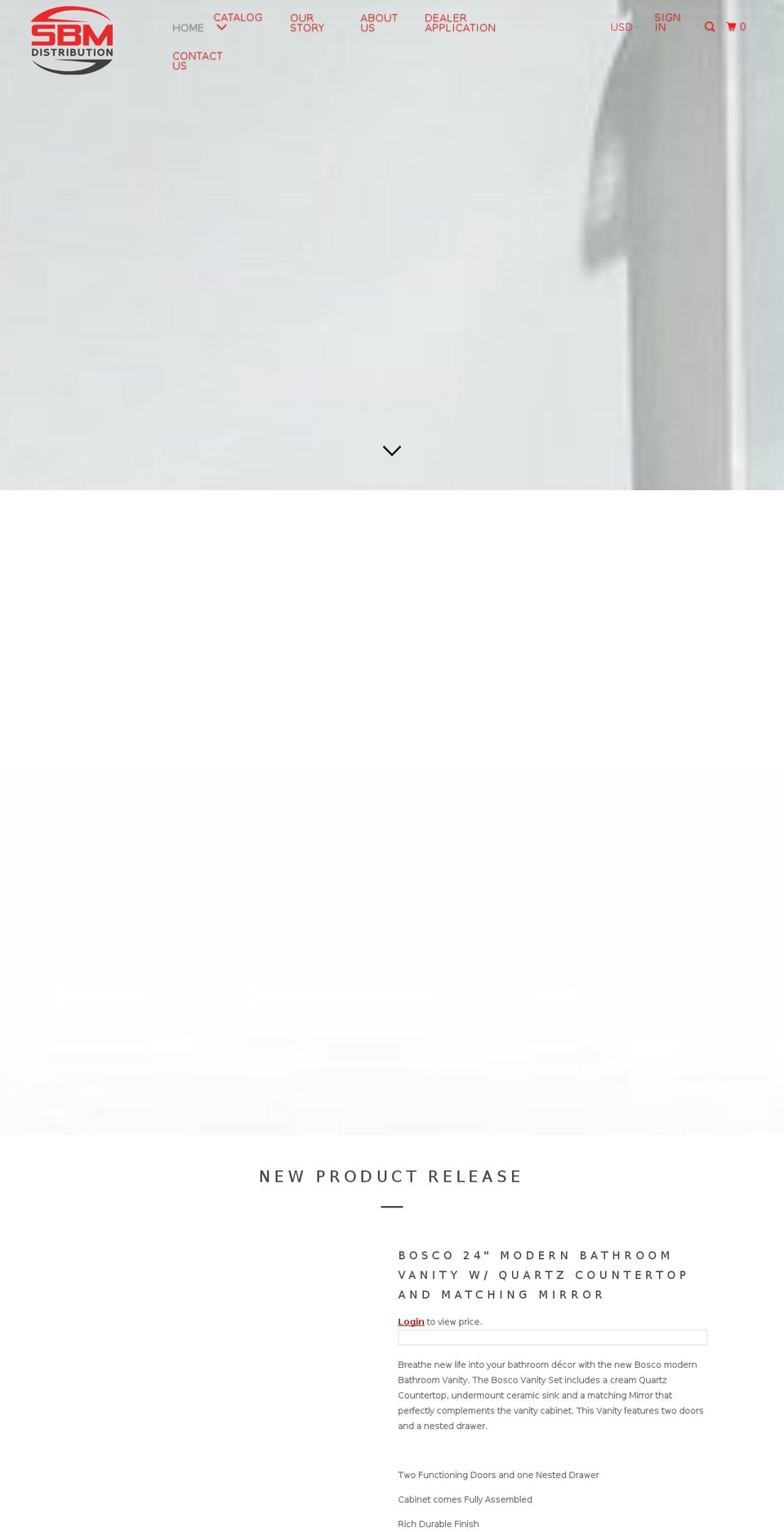 sbmdistribution.com — Shopify storefront screenshot