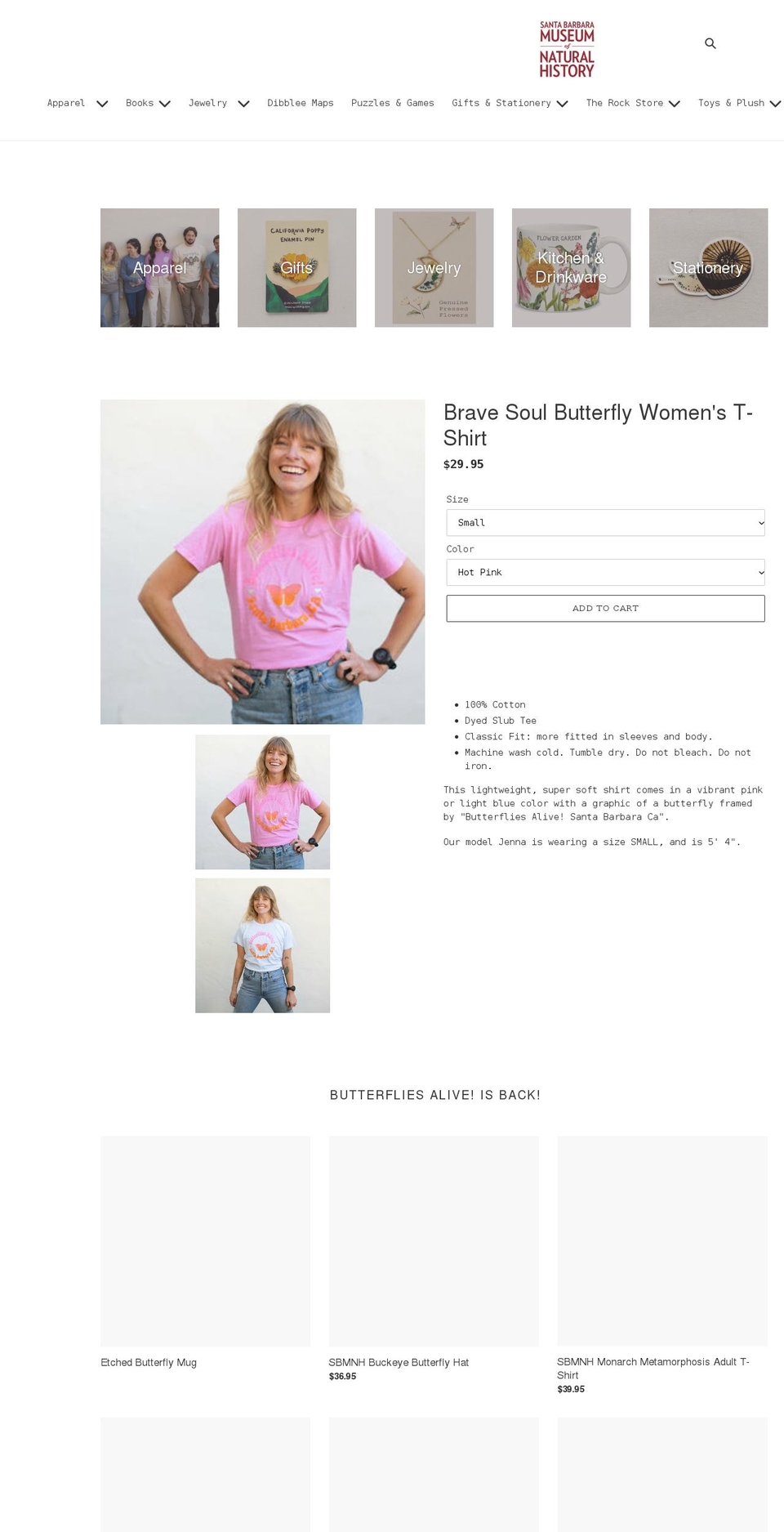 sbnaturestore.org shopify website screenshot