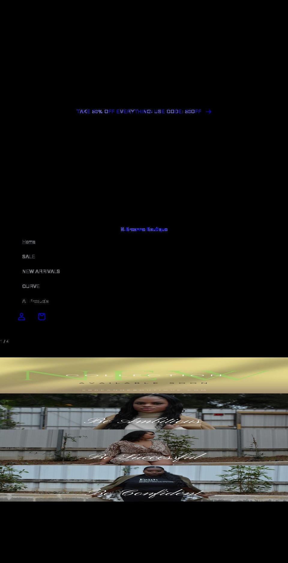 sbreanneboutique.com shopify website screenshot