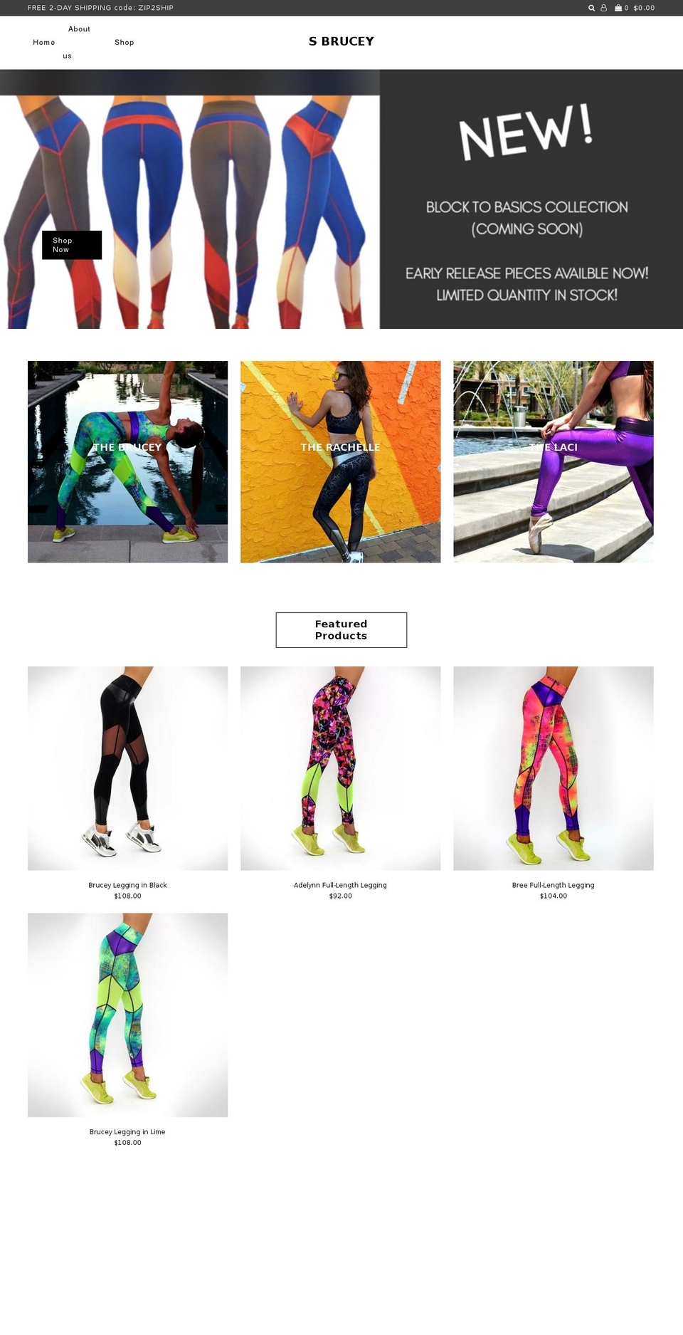 sbrucey.com shopify website screenshot