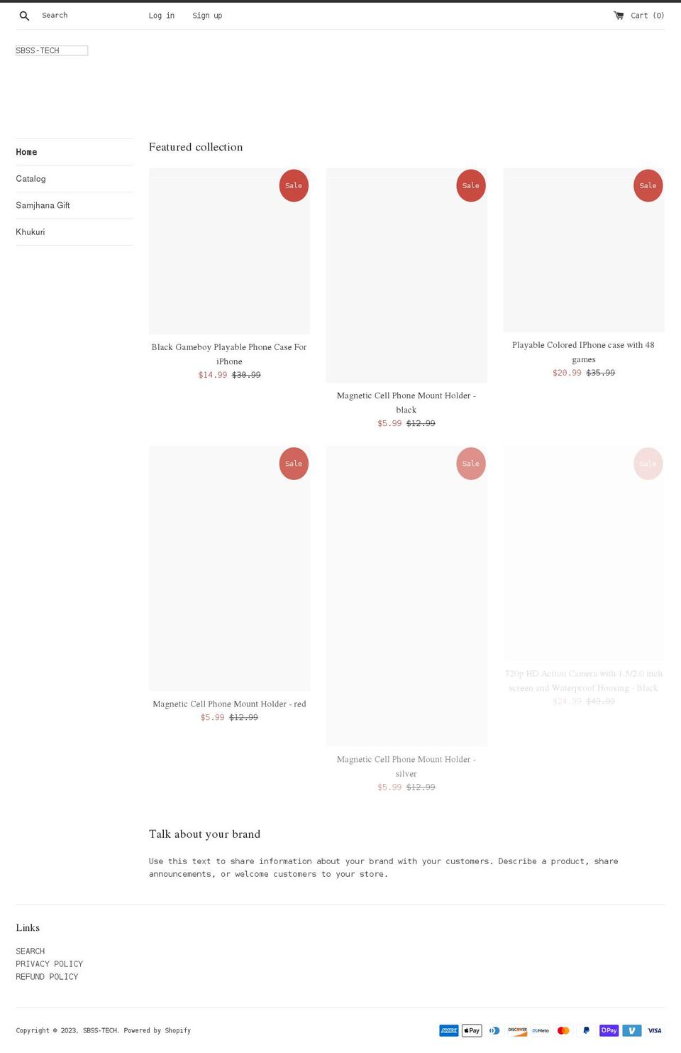 sbsstech.com — Shopify storefront screenshot