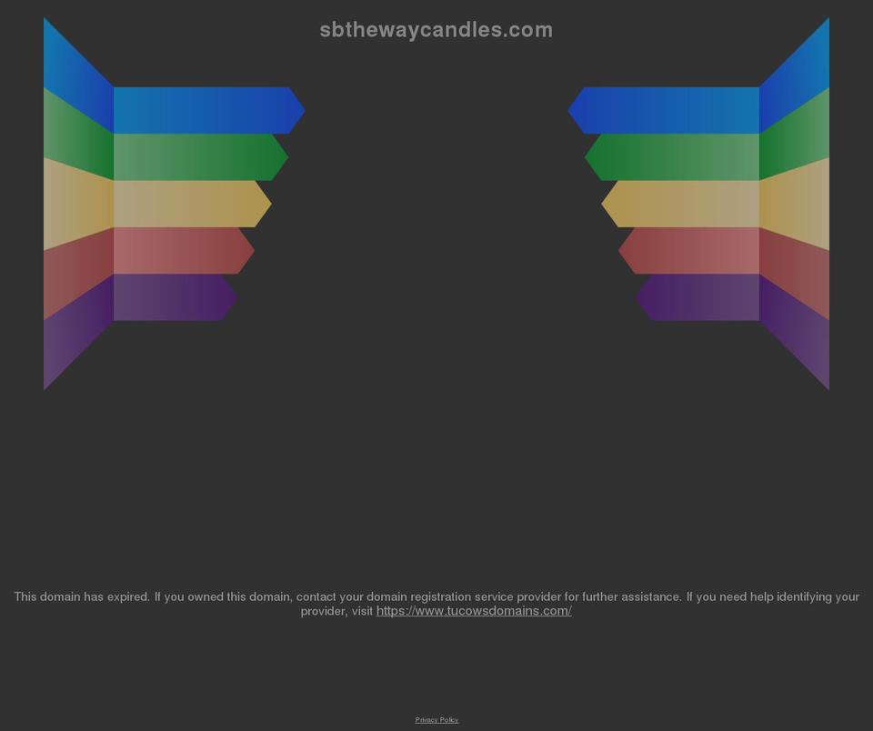 sbthewaycandles.com shopify website screenshot