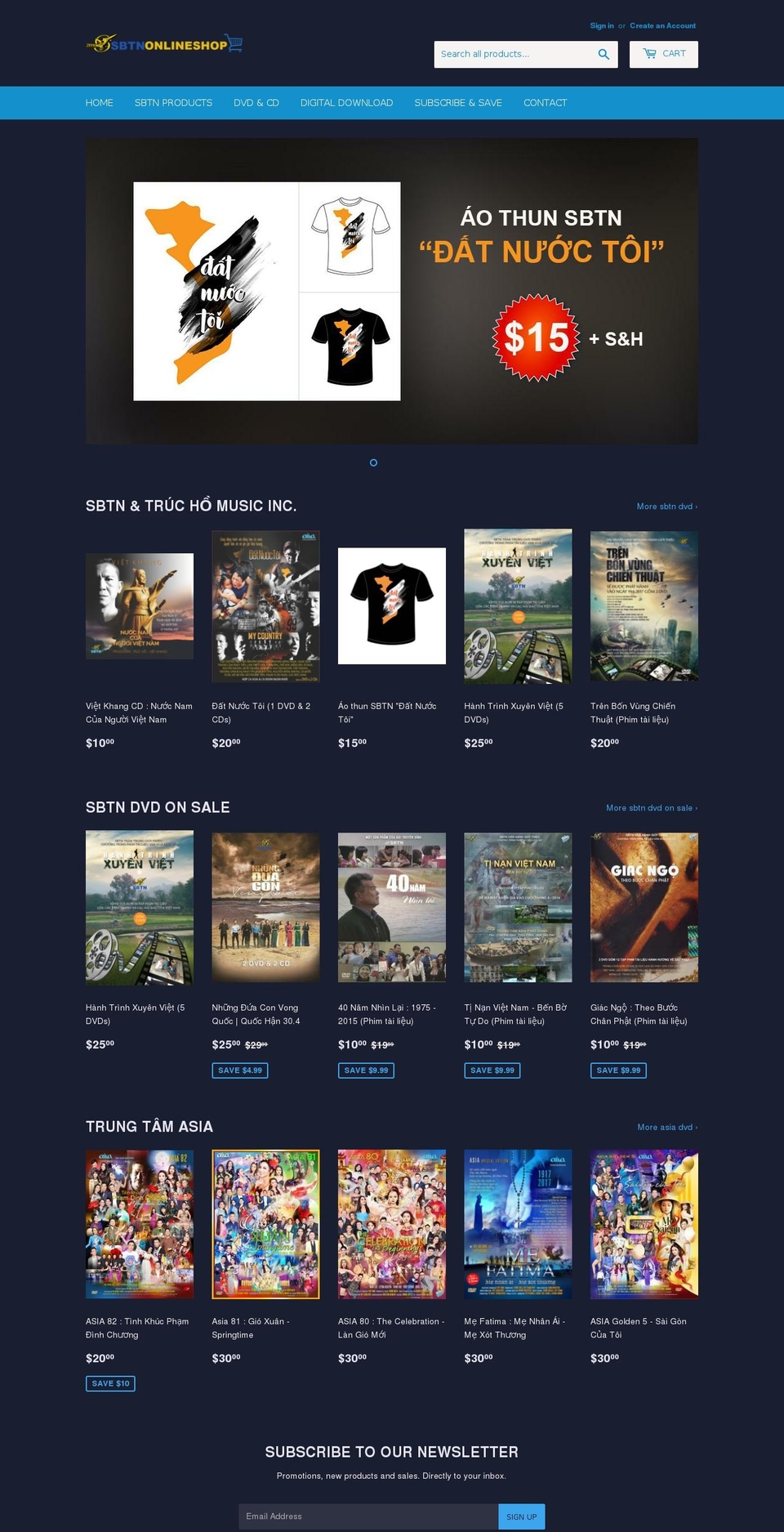 sbtnonlineshop.com shopify website screenshot