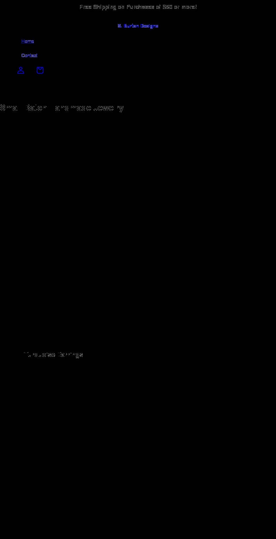 sburtondesigns.com shopify website screenshot