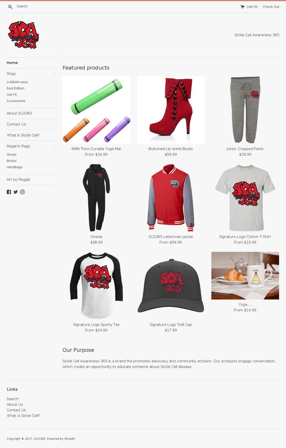 sca365.com shopify website screenshot