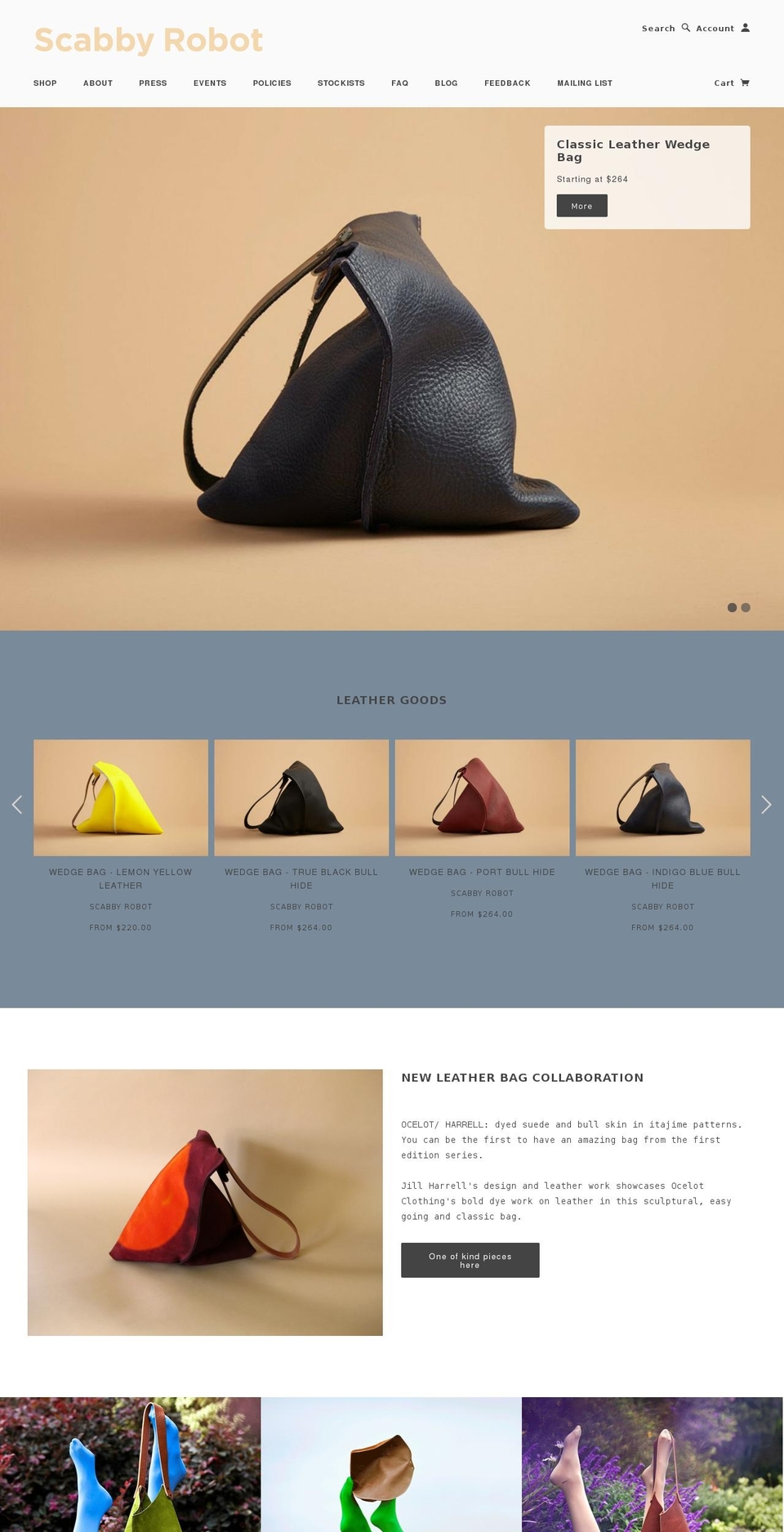 scabbyrobot.com shopify website screenshot