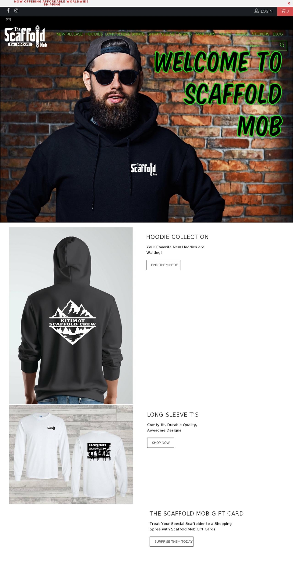 scaffoldmob.ca shopify website screenshot