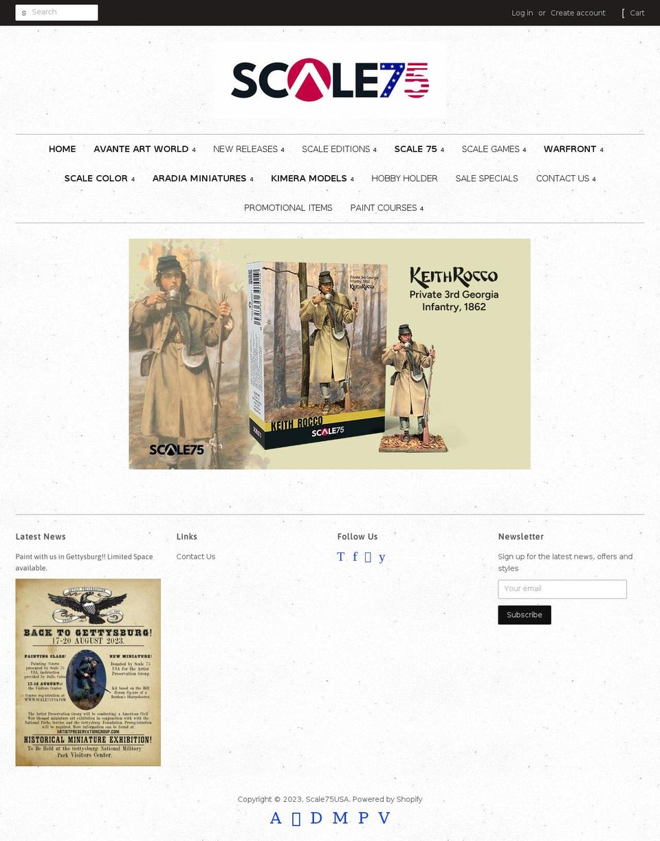 scale75usa.myshopify.com — Shopify storefront screenshot