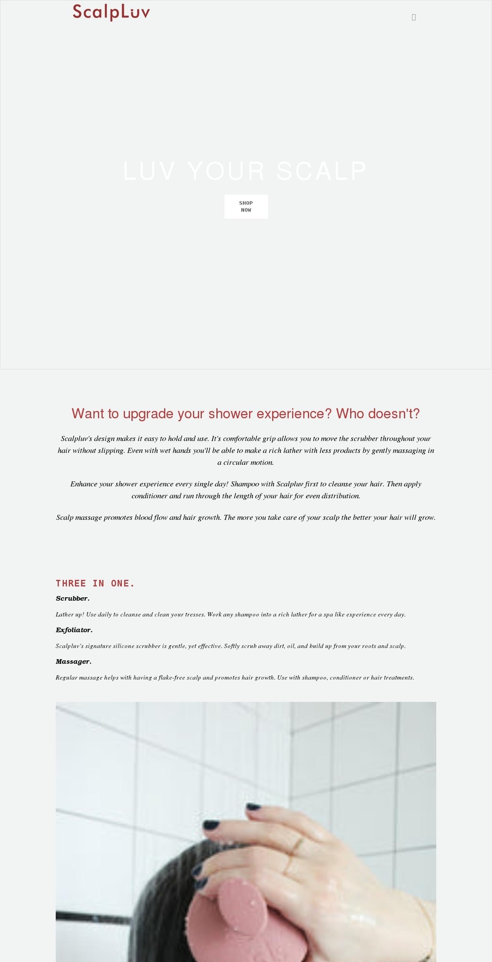 scalpluv.com shopify website screenshot