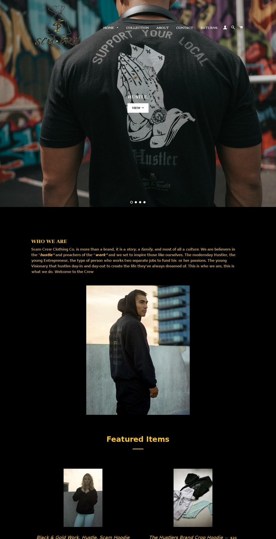 scamcrewclothing.com shopify website screenshot