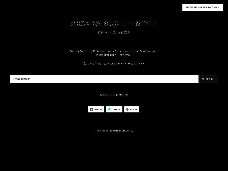 scandalouslifestyle.com — Shopify storefront screenshot