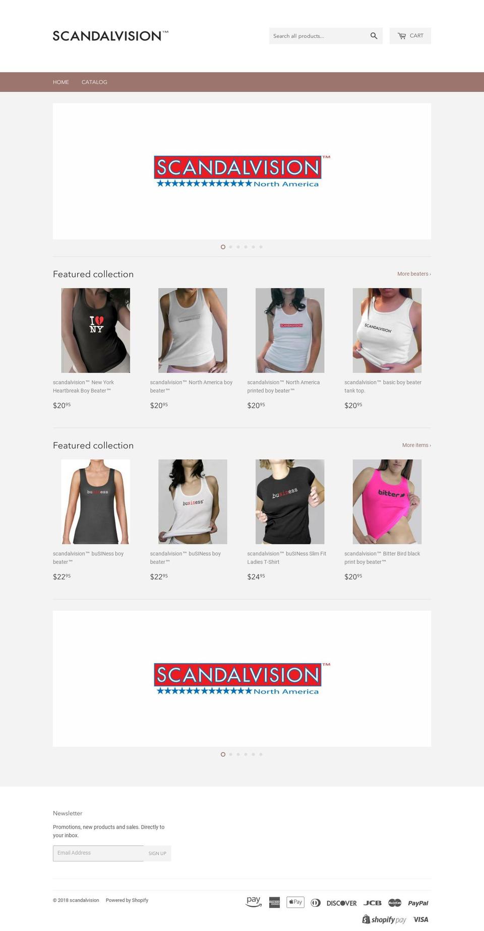 scandalvision.com — Shopify storefront screenshot