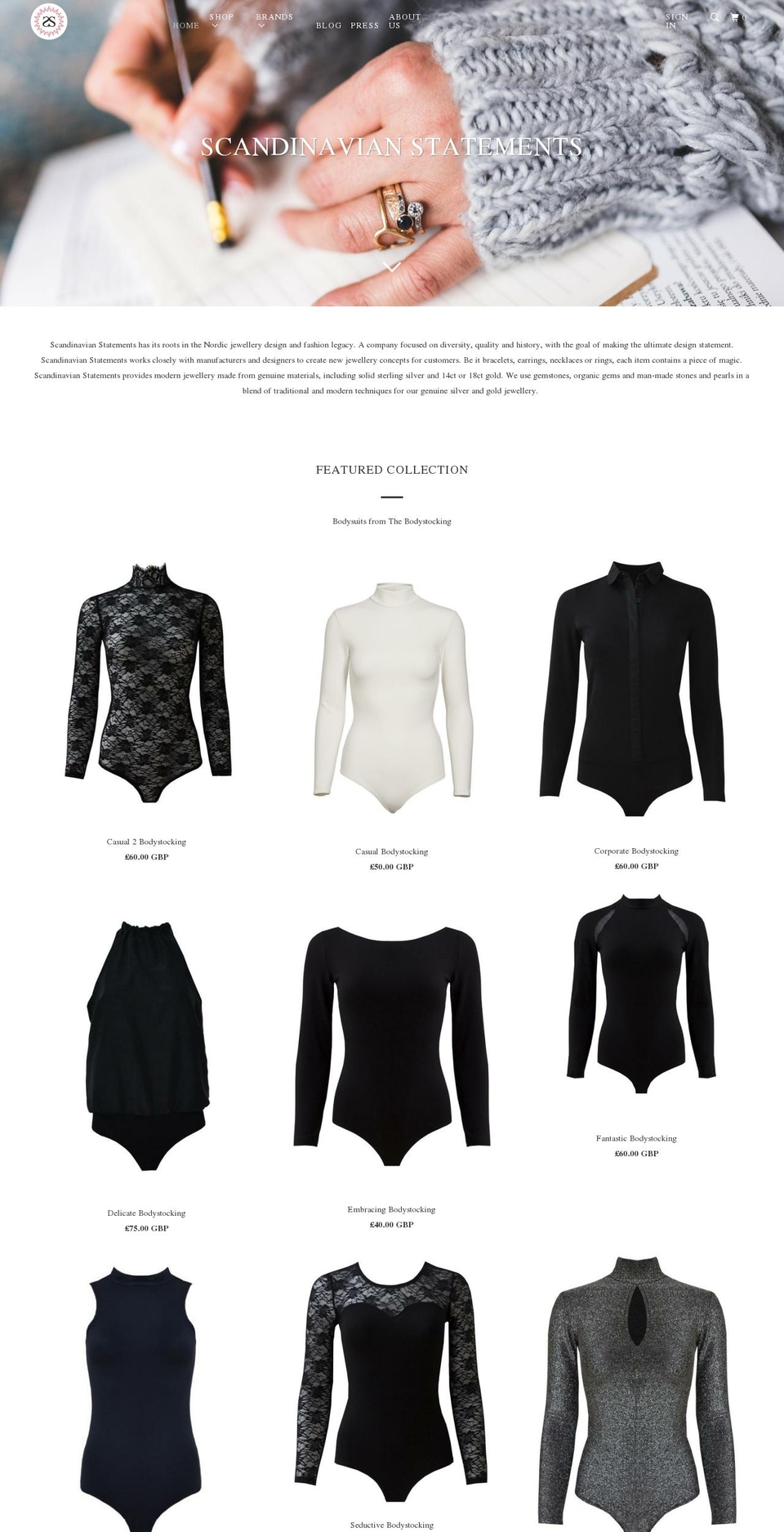 scandinavian-statements.com shopify website screenshot