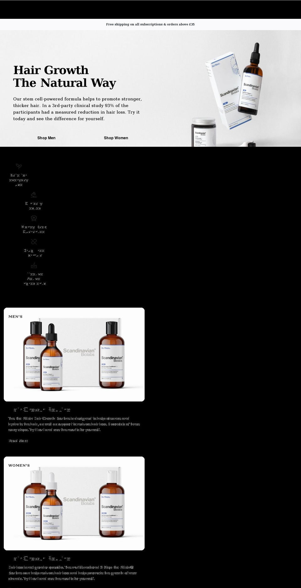 scandinavianbiolabs.co.uk shopify website screenshot