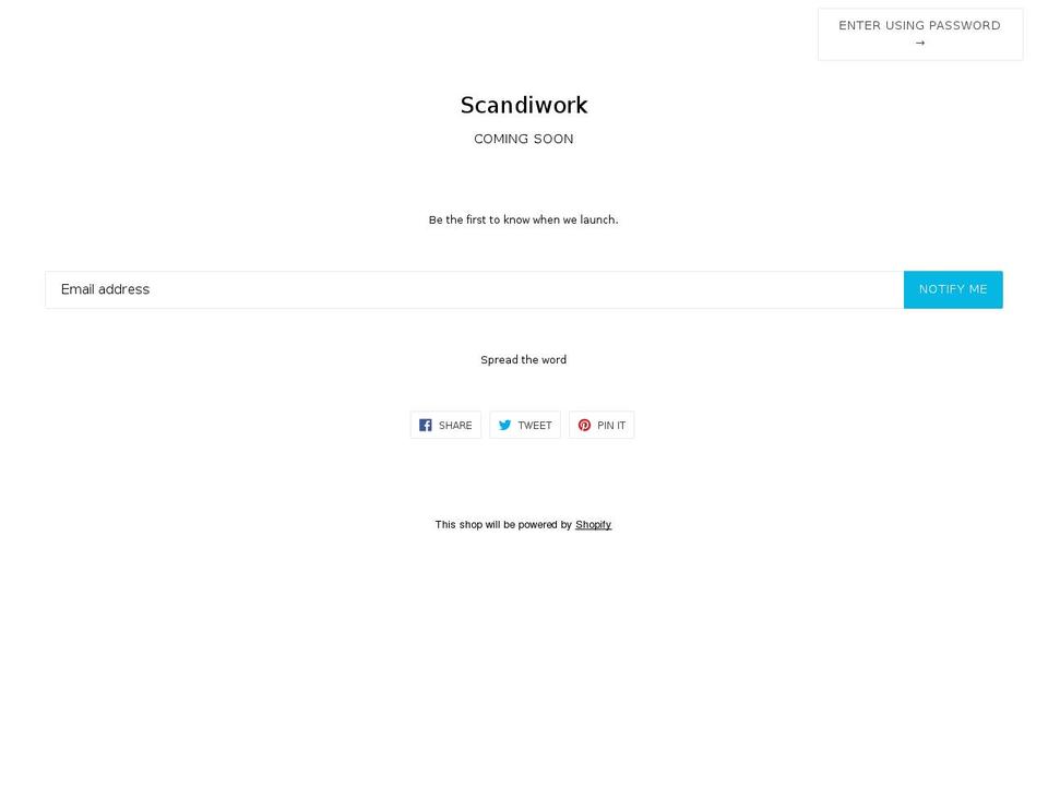 scandiwork.com shopify website screenshot