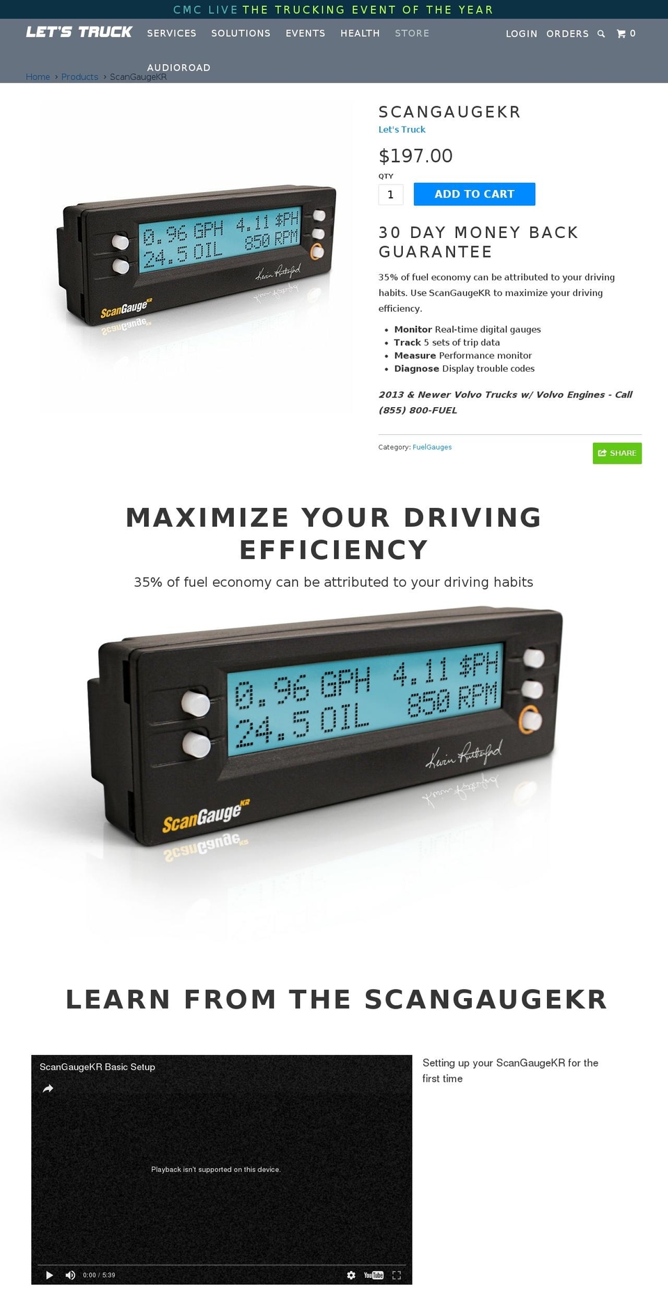 scangauges.com shopify website screenshot