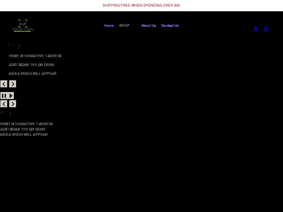 scanmytshirt.com shopify website screenshot