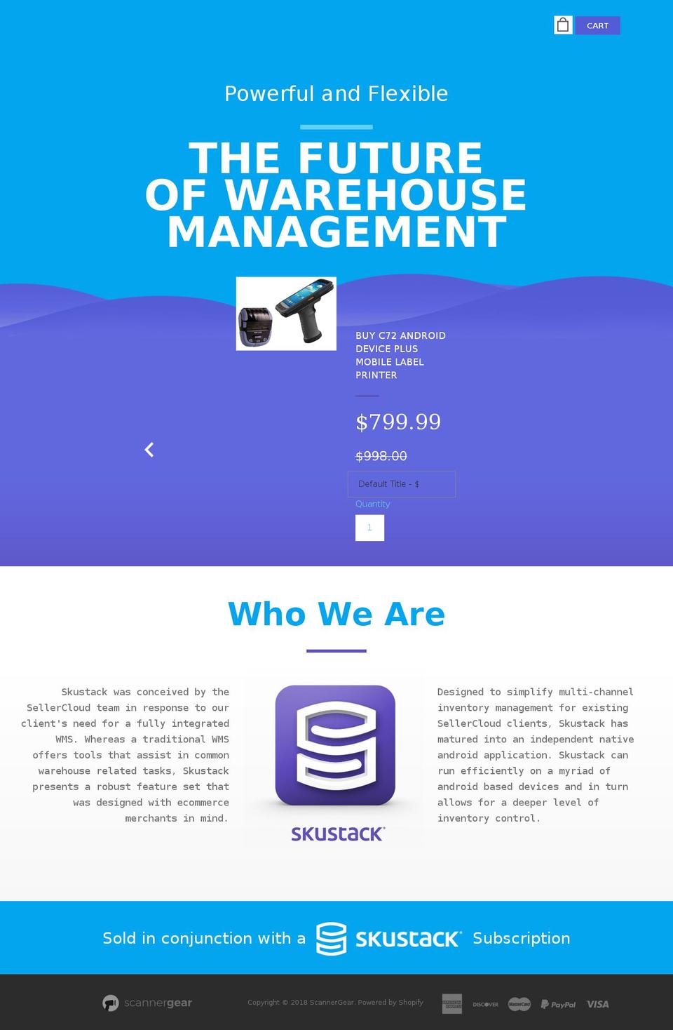 scannergear.com shopify website screenshot