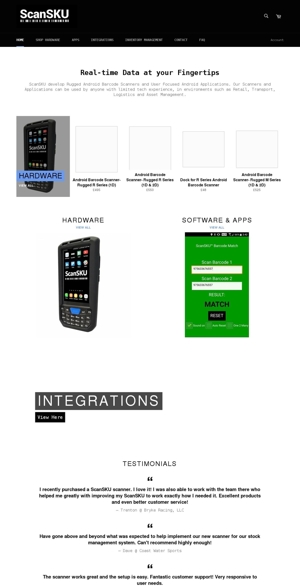 scansku.co.uk shopify website screenshot
