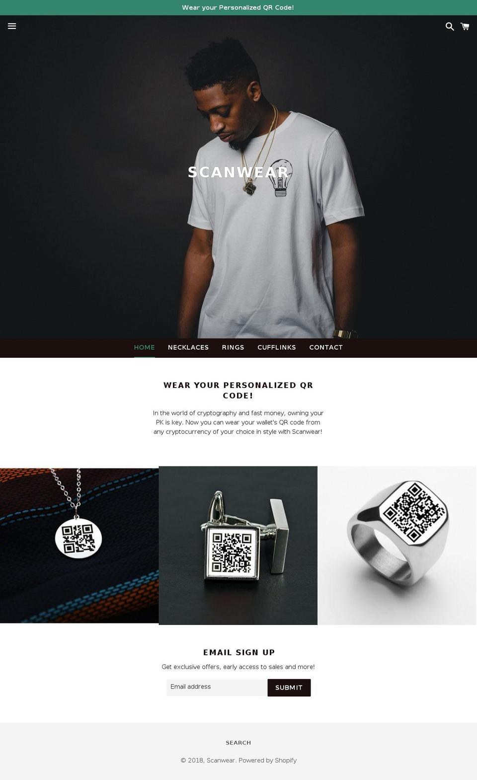 scanwear.co shopify website screenshot