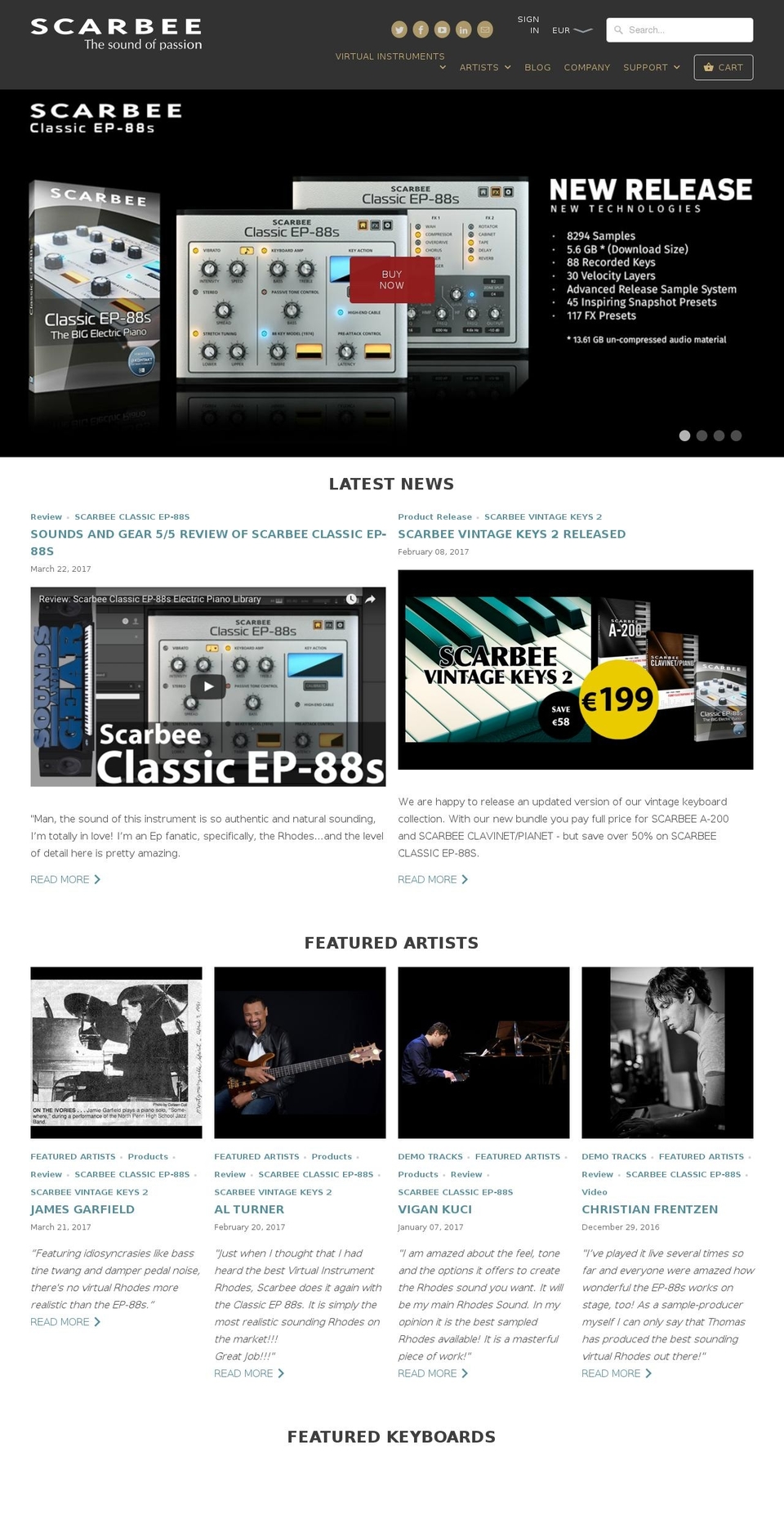 scarbee.com shopify website screenshot