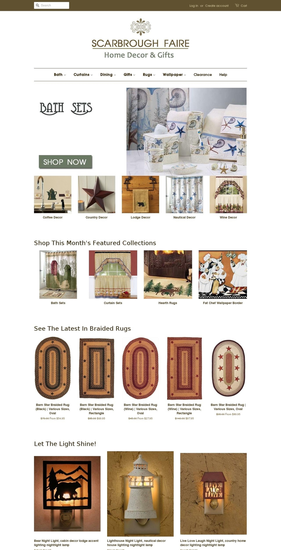 scarbrough-faire.myshopify.com shopify website screenshot