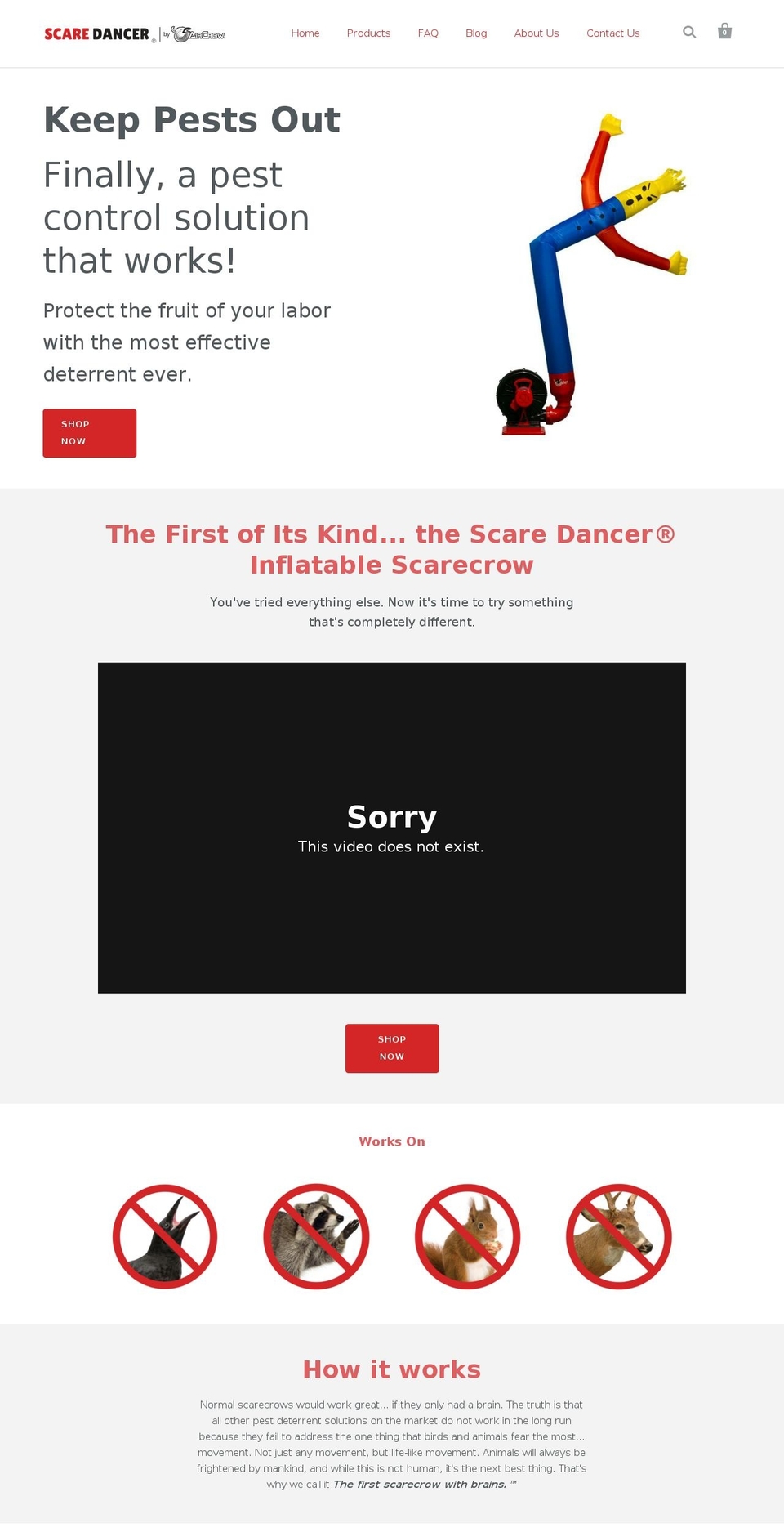 scare-dancer.com — Shopify storefront screenshot