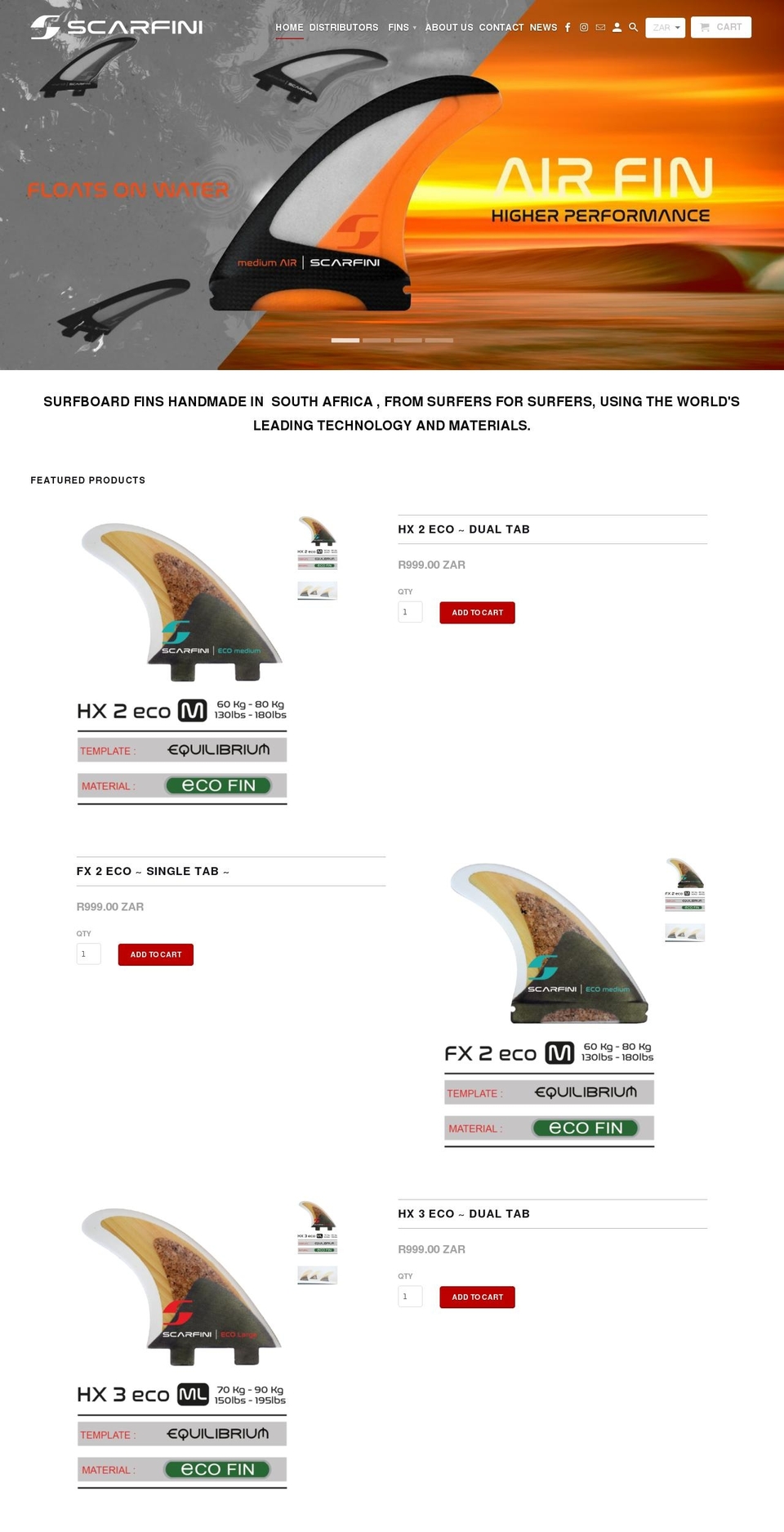 scarfini.net shopify website screenshot