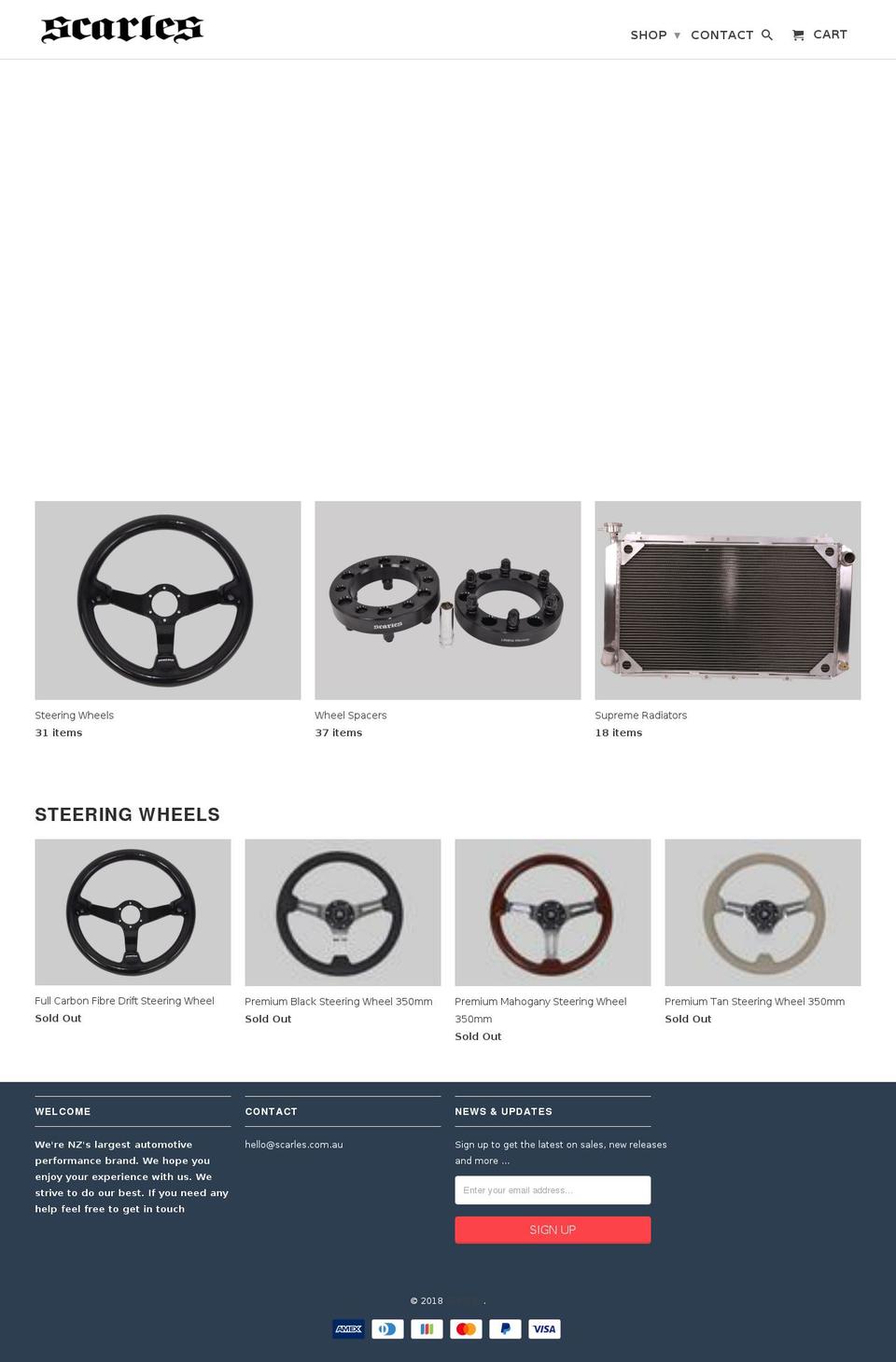 scarles.com.au shopify website screenshot