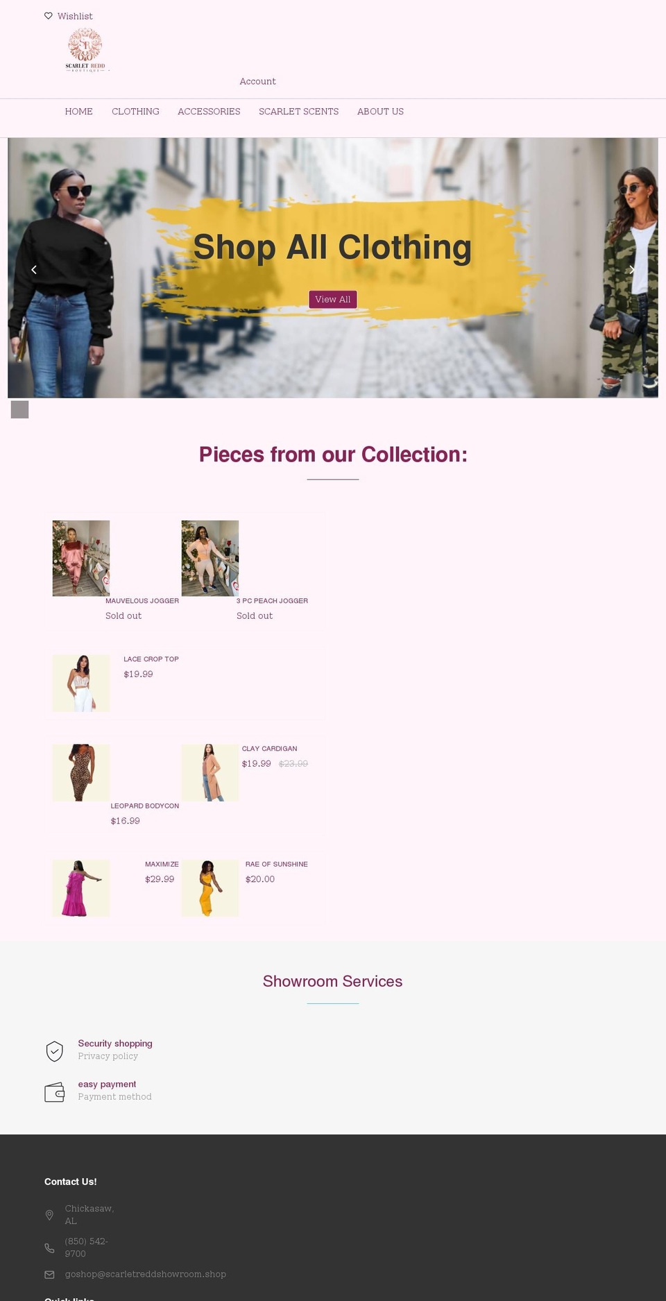 paris Shopify theme site example scarletreddshowroom.shop