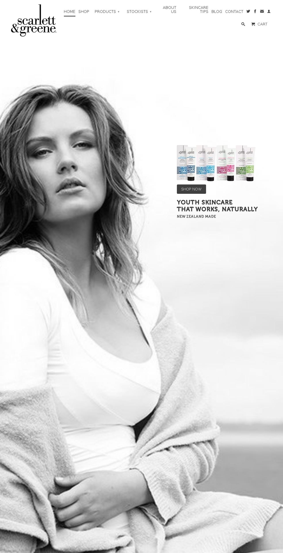 scarlett-greene.com shopify website screenshot