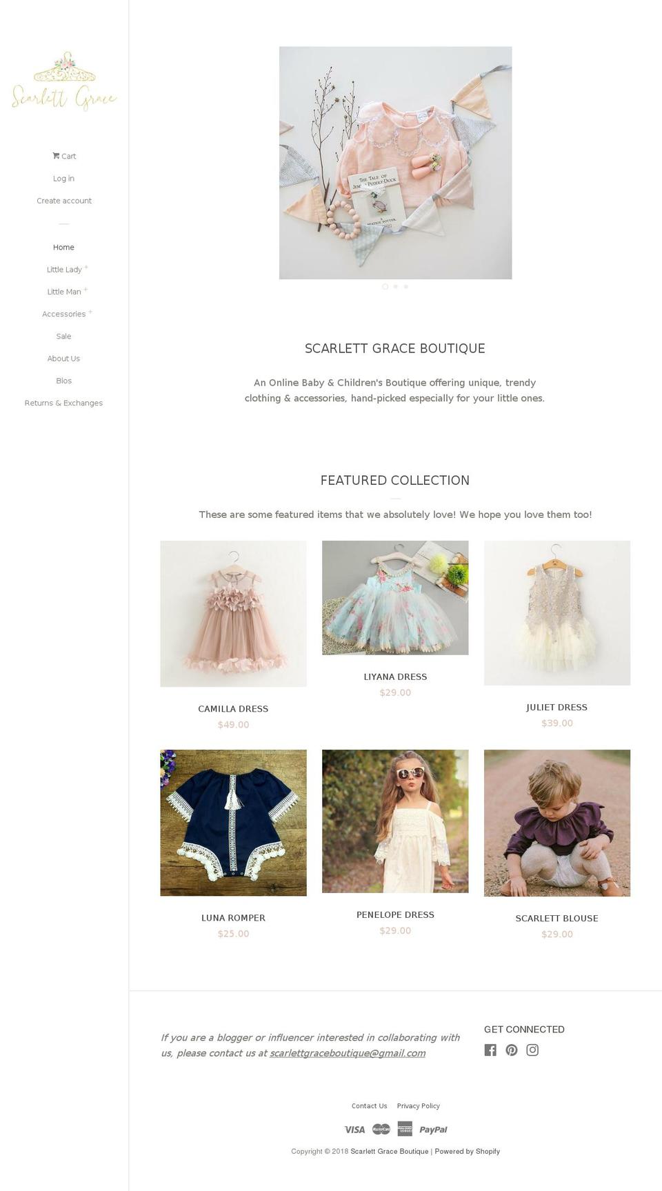 scarlettgraceboutique.com — Shopify storefront screenshot