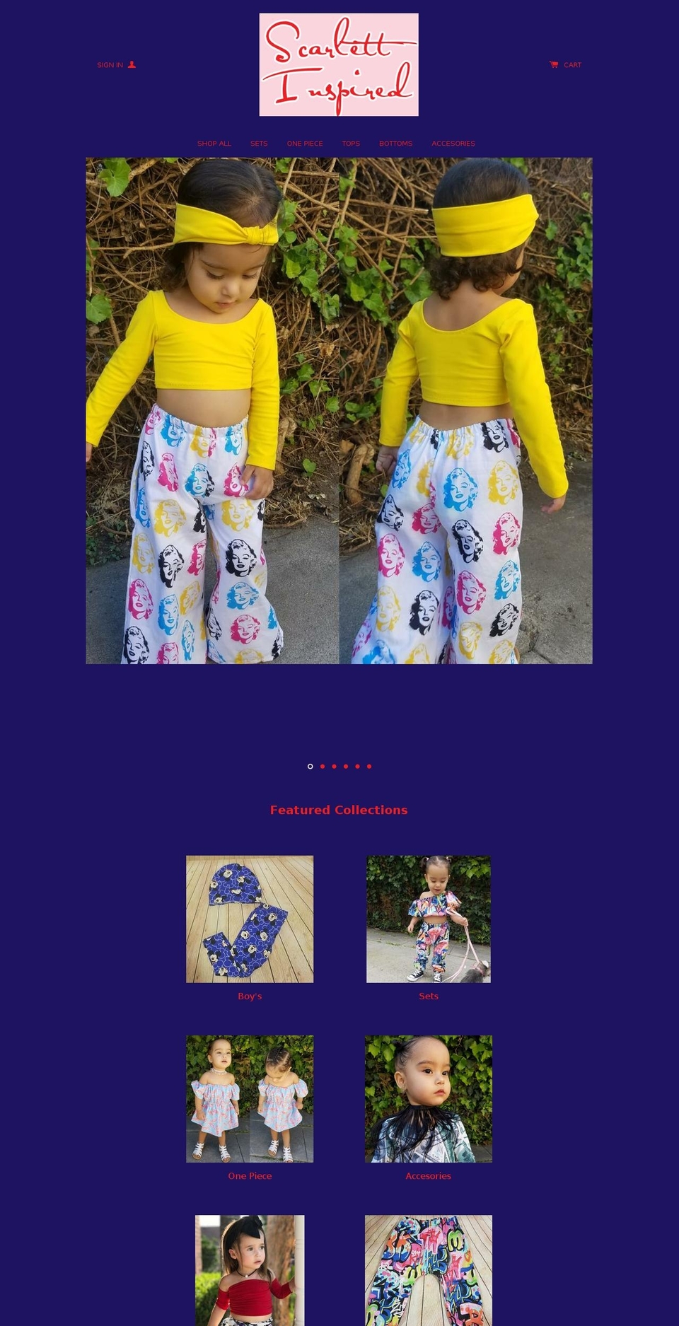 scarlettinspired.com — Shopify storefront screenshot