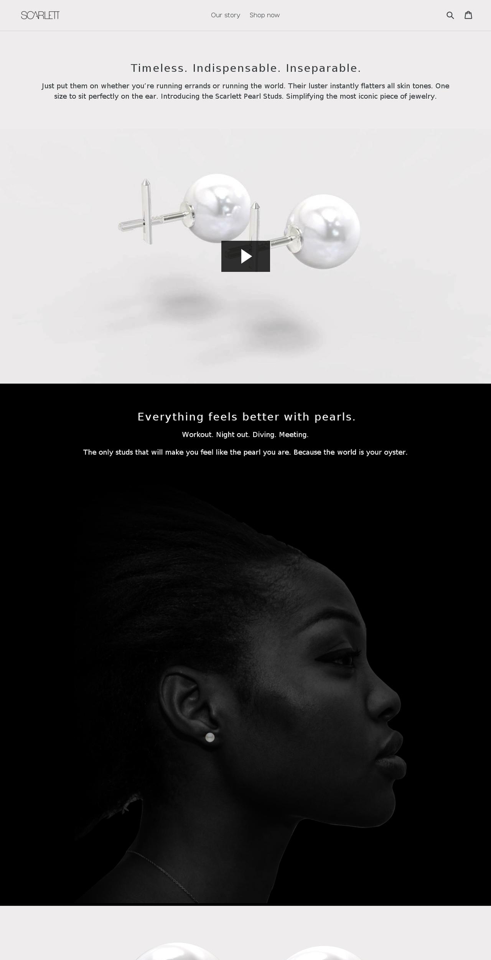 scarlettpearls.com shopify website screenshot