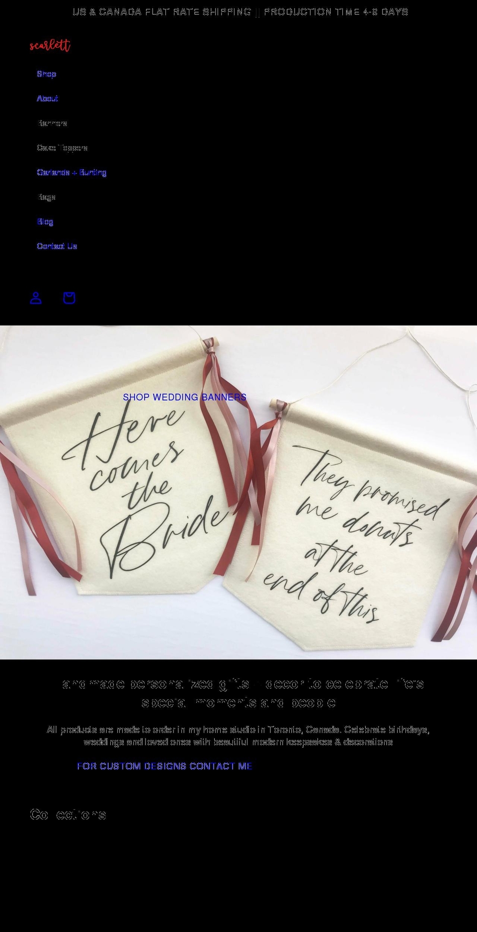 scarlettstudio.ca shopify website screenshot