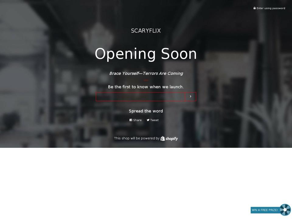 scaryflixmerch.com — Shopify storefront screenshot