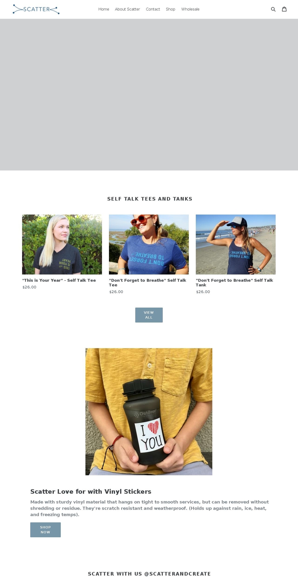 scatterandcreate.com shopify website screenshot